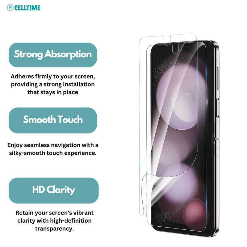 TPU Film Screen Protector for Galaxy Z Flip 6 / 5 / 4 / 3 - 2 Pack