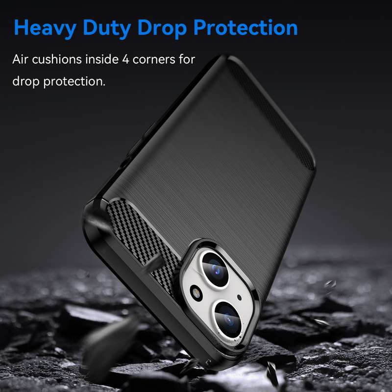 Carbon Fiber Design Cover for iPhone 15 Shockproof Case