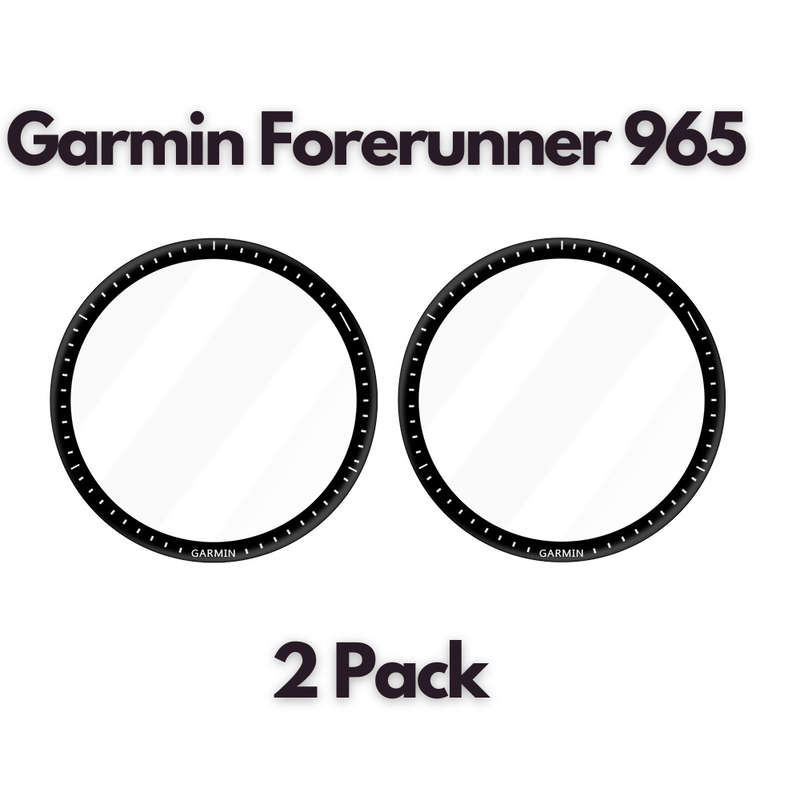 Garmin Forerunner 965 Tempered Fiber Glass Screen Guard - 2 Pack