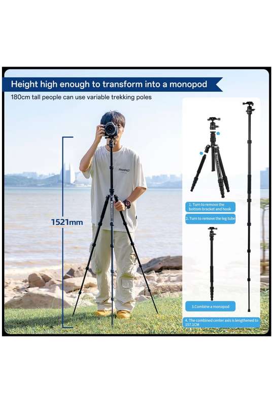 Fotopro Portable Lightweight Camera Tripod Stand - X-Go Gecko E 2+42QP