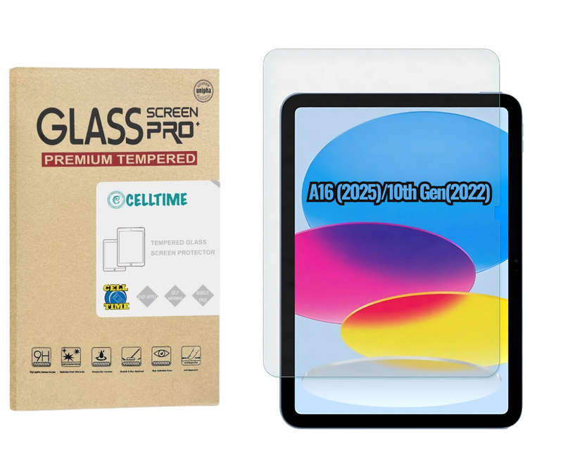 CellTime Tempered Glass Screen Guard for iPad 11" (A16) 2025
