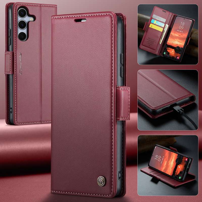 Retro Flip Leather Wallet Cover for Samsung Galaxy S25/S25 Plus/S25 Ultra
