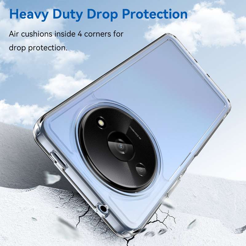 Redmi A3 Clear Case - Shockproof Candy Series Cover