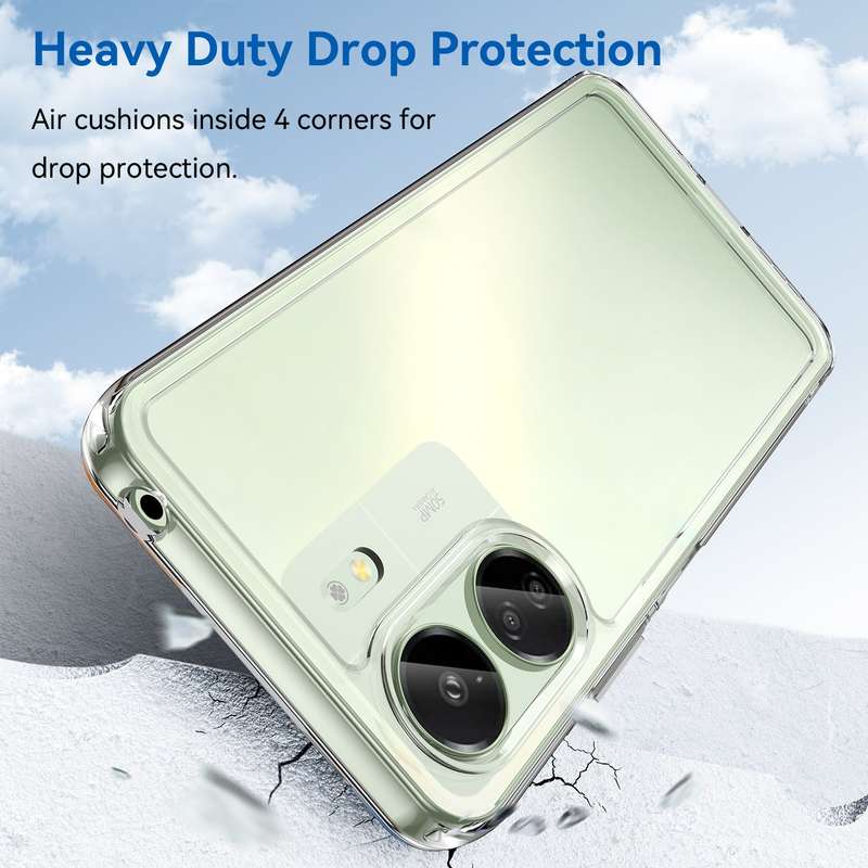 Redmi 13C Clear Cover - Shockproof Candy Series Cover