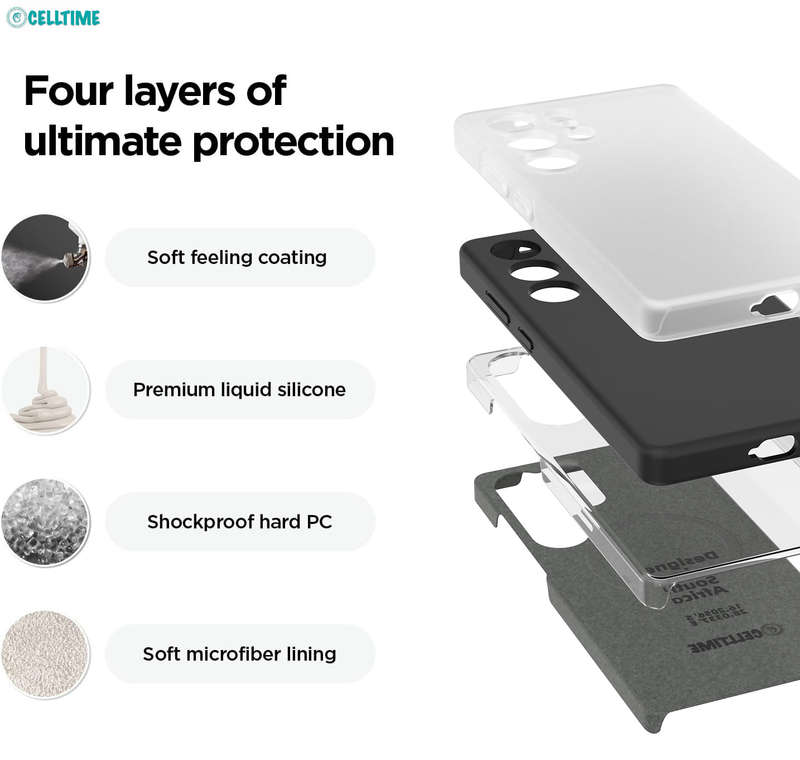 CellTime Galaxy S25/S25 Plus/S25 Ultra Liquid Silicone Case MagSafe Cover