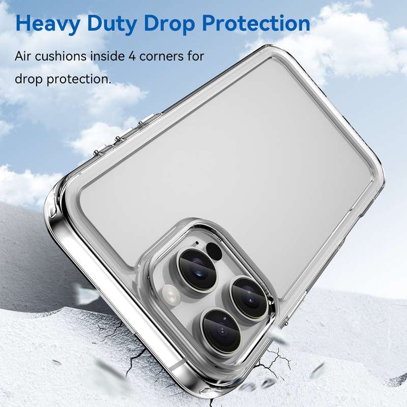 Clear Case for iPhone 16 Pro / 16 Pro Max - Shockproof Candy Series Cover