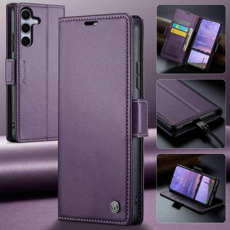Retro Flip Leather Wallet Cover for Samsung Galaxy S25/S25 Plus/S25 Ultra