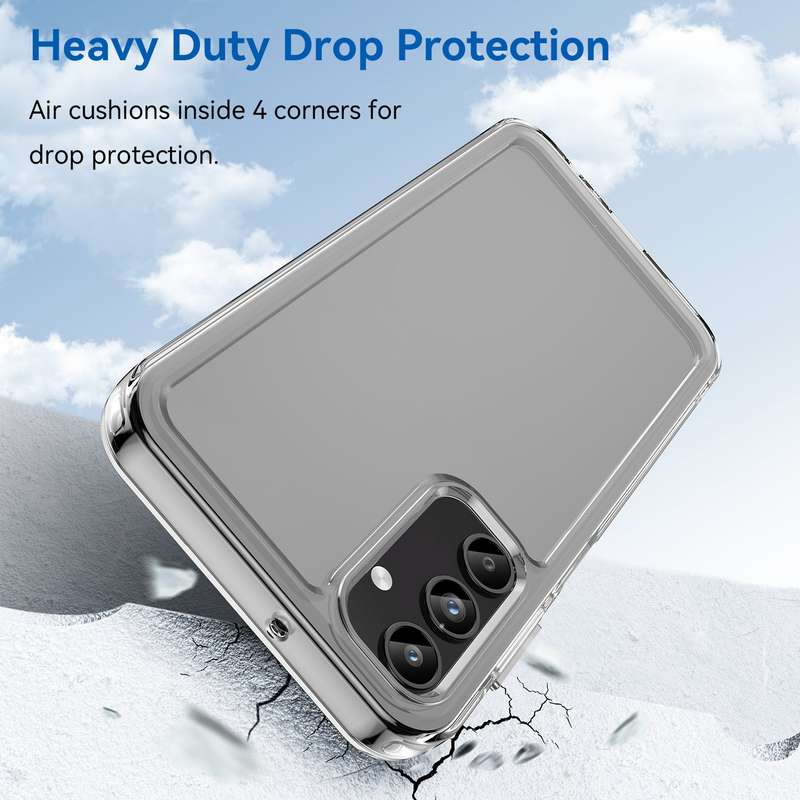 Clear Cover for Samsung Galaxy A15 - Shockproof Candy Series Cover