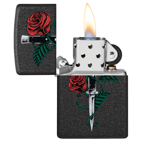 Zippo - Rose Dagger Tattoo Design