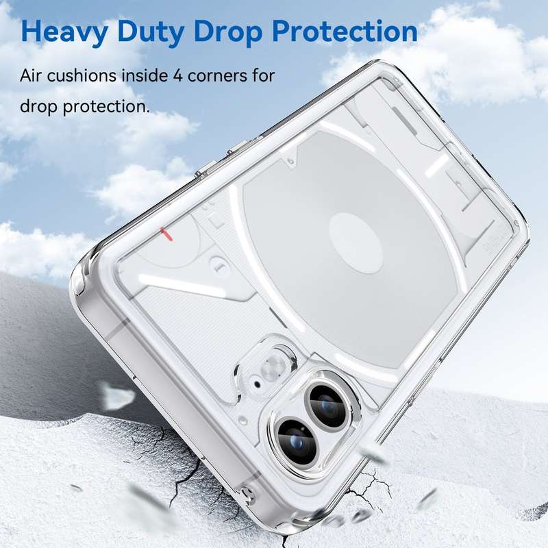 Nothing Phone 2 Clear Cover - Shockproof Candy Series