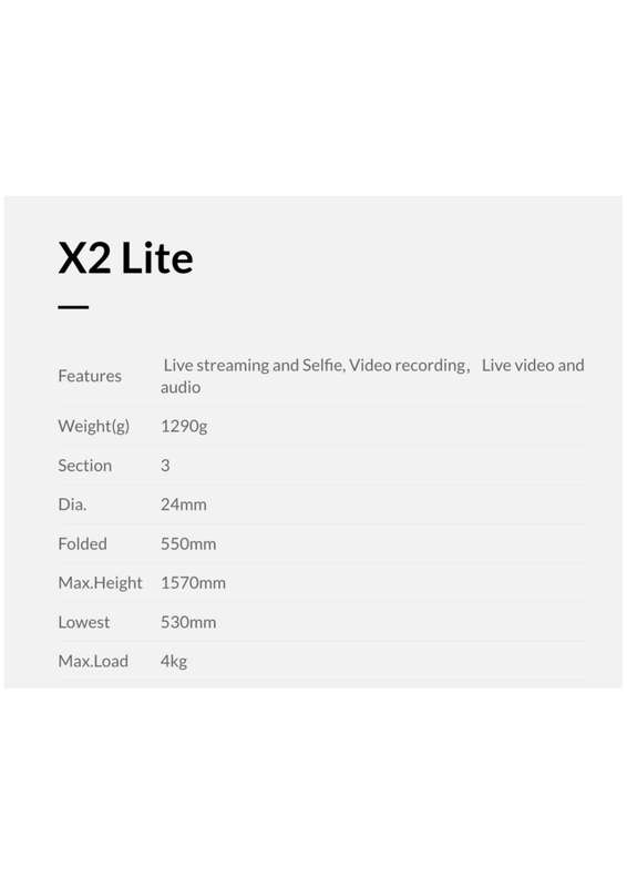 Fotopro Lightweight Adjustable Aluminium Tripod Stand - X2 Lite