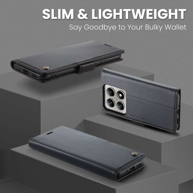 Retro Flip Leather Wallet Cover for Xiaomi 14T Pro