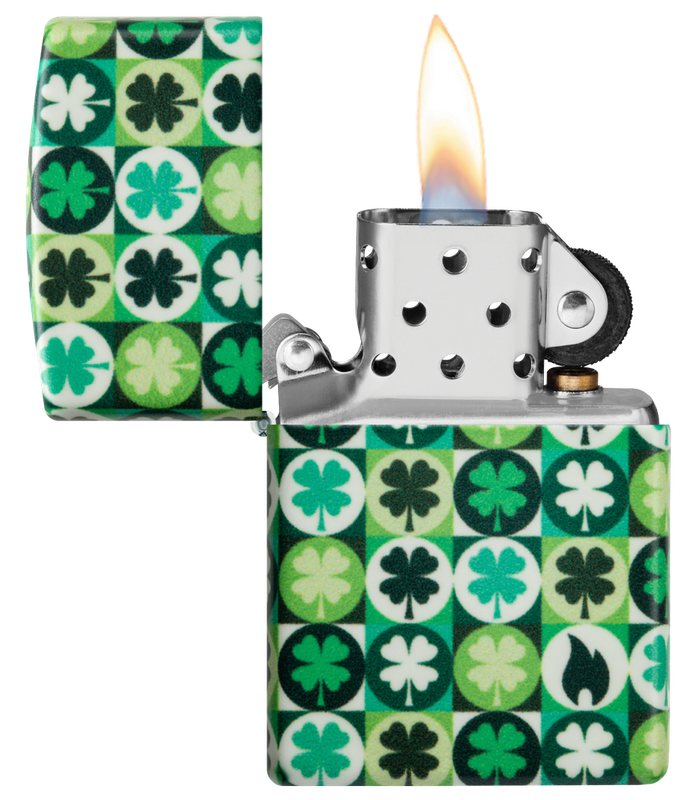 Zippo Lighter Clover Design