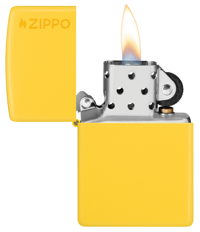 Zippo Lighter Classic Sunflower Zippo Logo