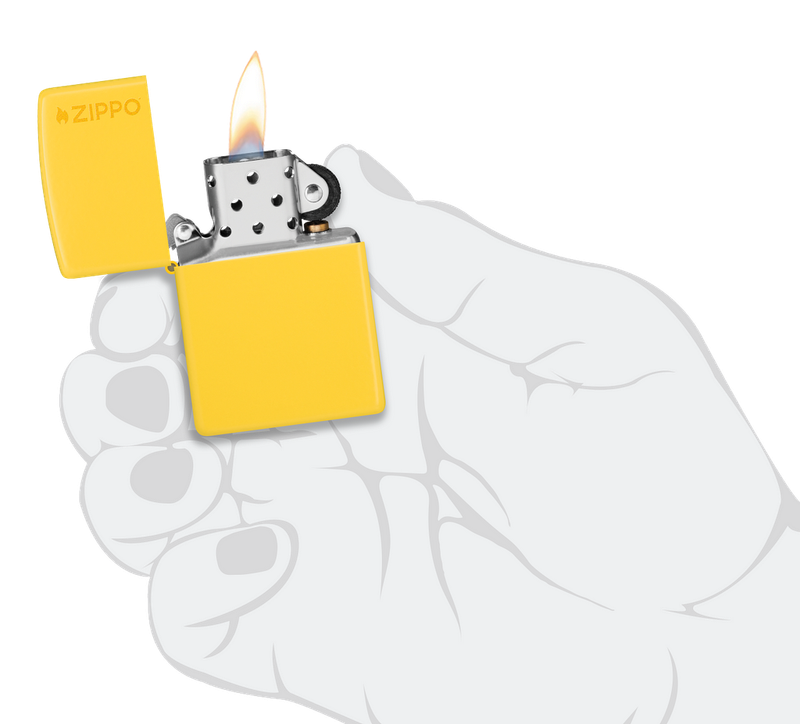 Zippo Lighter Classic Sunflower Zippo Logo