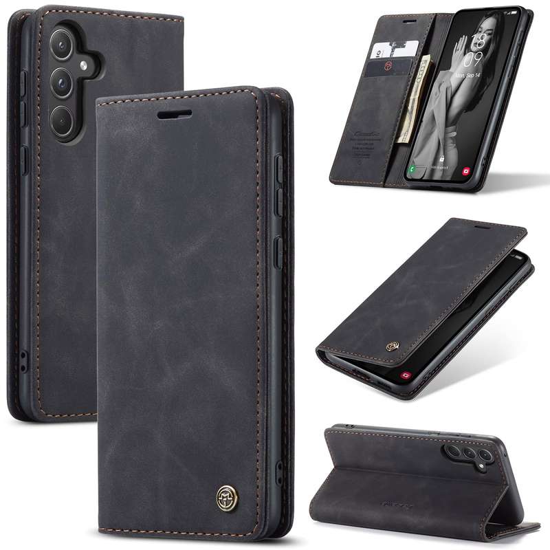Retro Flip Leather Wallet Cover for Samsung Galaxy A55