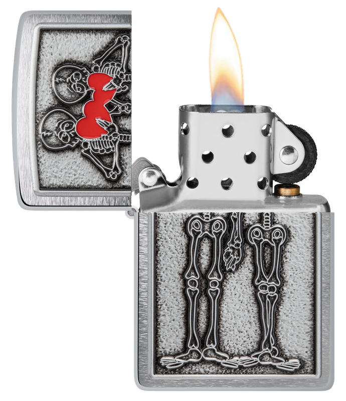 Zippo Lighter Couple Love Emblem Design