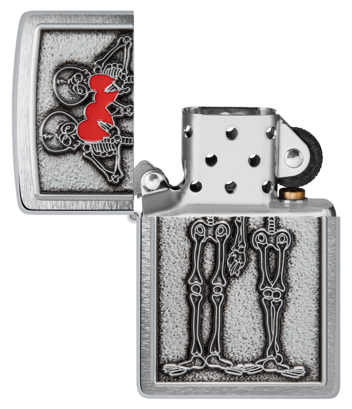 Zippo Lighter Couple Love Emblem Design