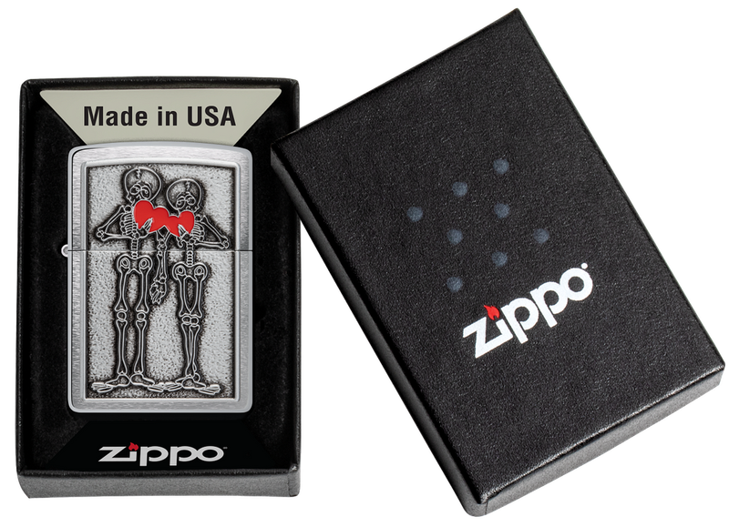 Zippo Lighter Couple Love Emblem Design