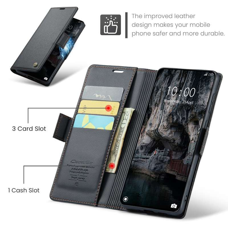 Retro Flip Leather Wallet Cover for Xiaomi 14T Pro