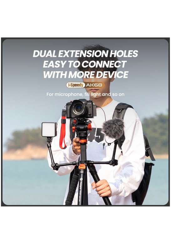 Fotopro AK68 Portable Aluminium Fluid Video Camera Tripod Stand