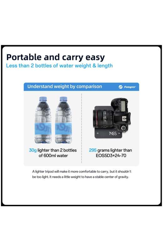 Fotopro Portable Lightweight Camera Tripod Stand - X-Go Gecko E 2+42QP