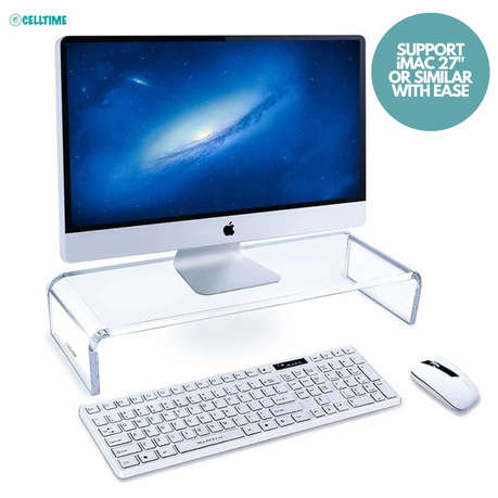 CellTime Acrylic Clear Monitor Stand Riser