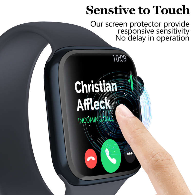 Apple Watch 45mm Tempered Fiber Glass Screen Guard - 2 Pack