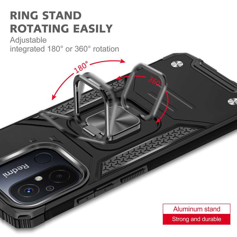 Redmi 12C Shockproof Kemeng Armor Kickstand Cover