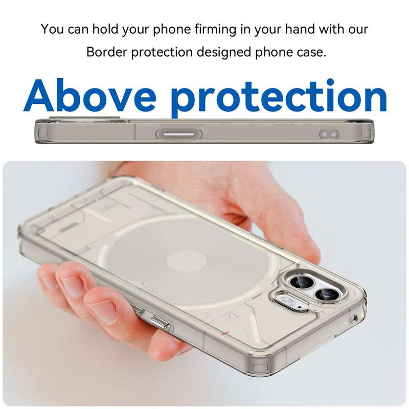 Nothing Phone 2 Clear Cover - Shockproof Candy Series