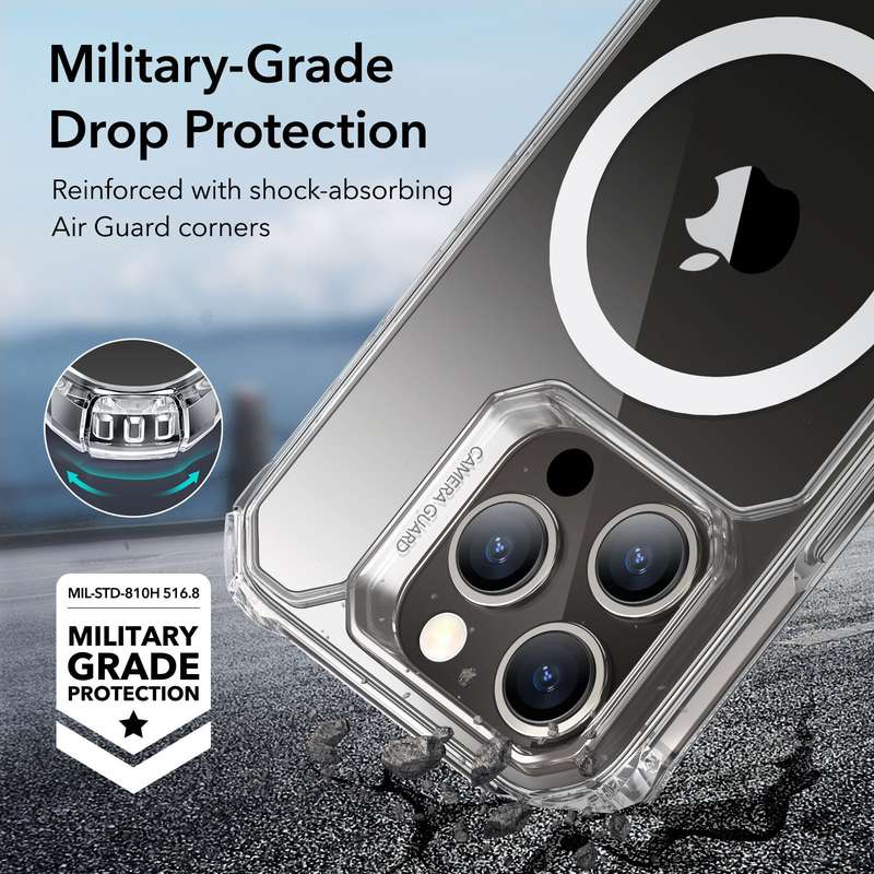 ESR iPhone 15 Pro / 15 Pro Max Air Armor MagSafe Cover & Protector Set