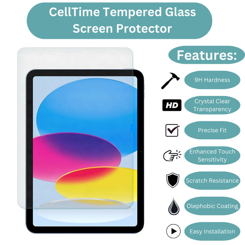 CellTime Tempered Glass Screen Guard for iPad 11" (A16) 2025
