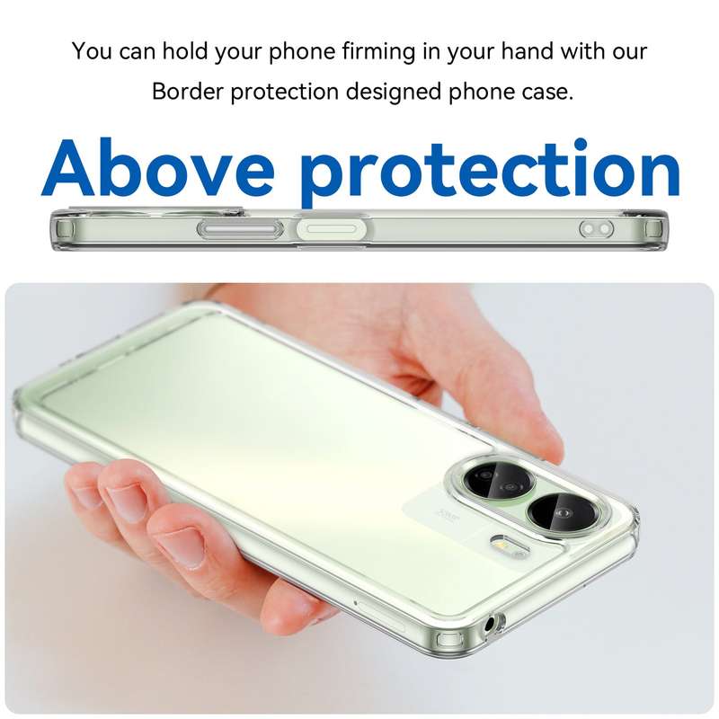 Redmi 13C Clear Cover - Shockproof Candy Series Cover