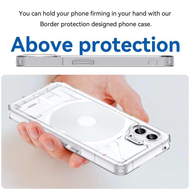 Nothing Phone 2 Clear Cover - Shockproof Candy Series