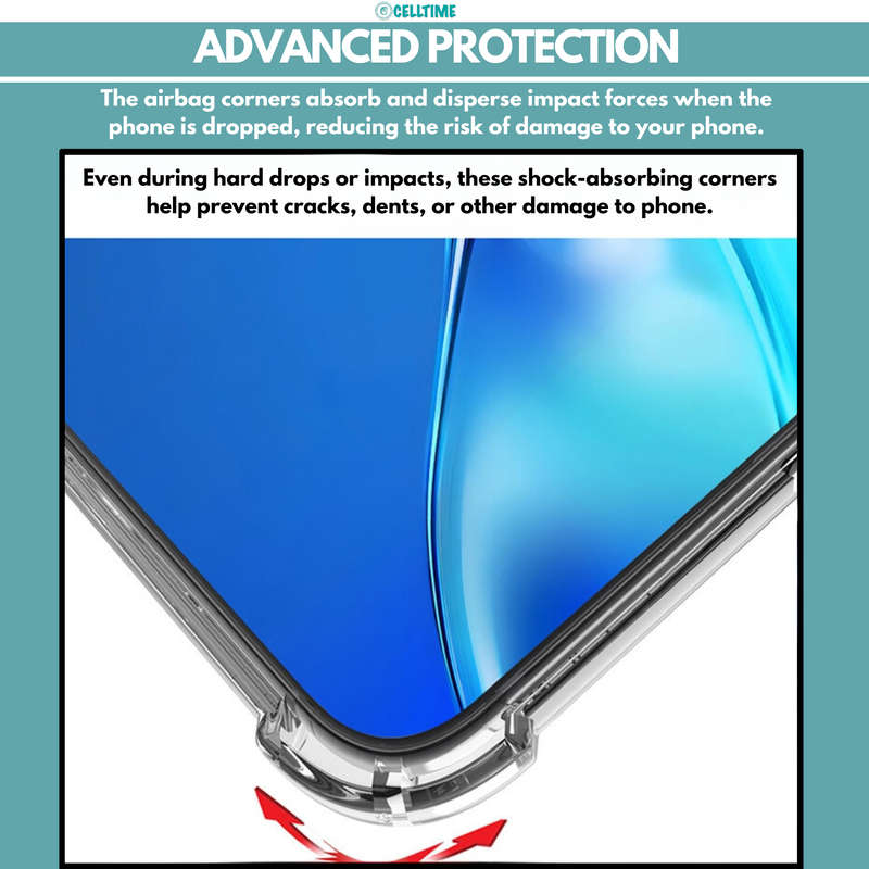 Clear Shock Resistant Case Armor Cover for iPhone 16 Pro