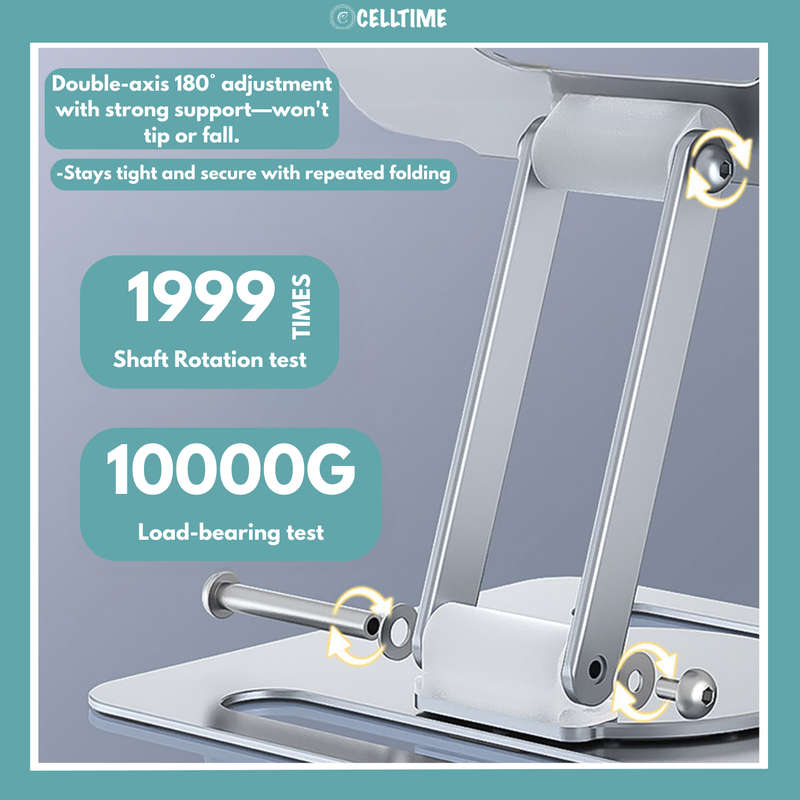 CellTime Ergonomic Multifunctional Swivel Adjustable Aluminium Laptop Stand