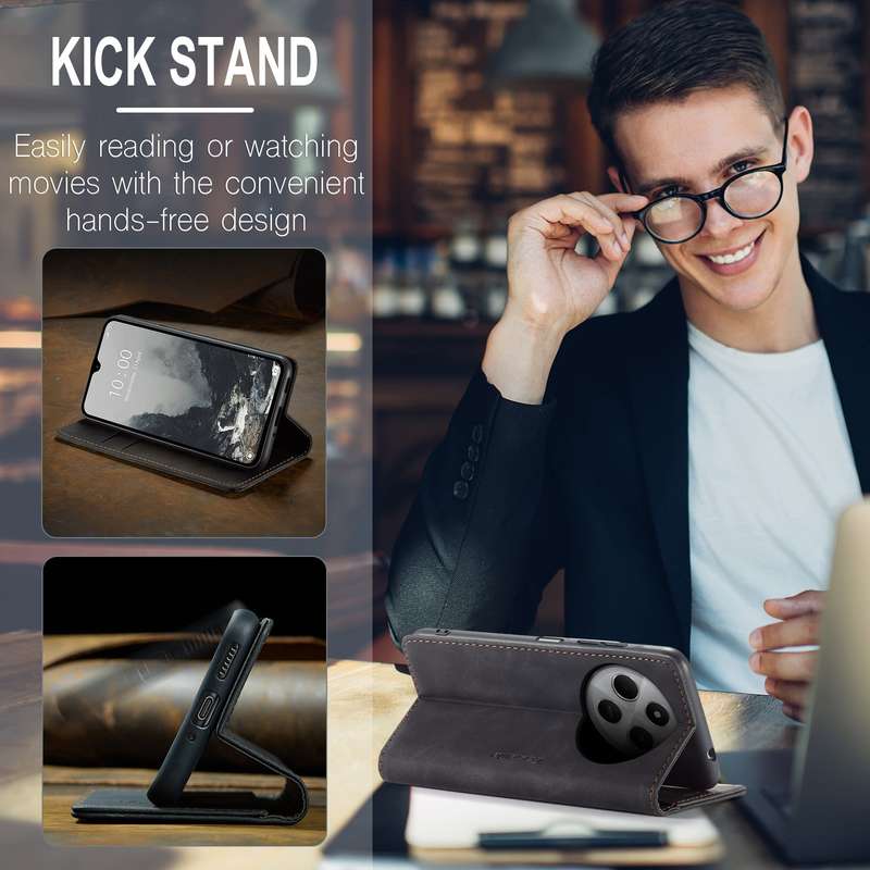 Retro Flip Leather Wallet Cover for Redmi 14C