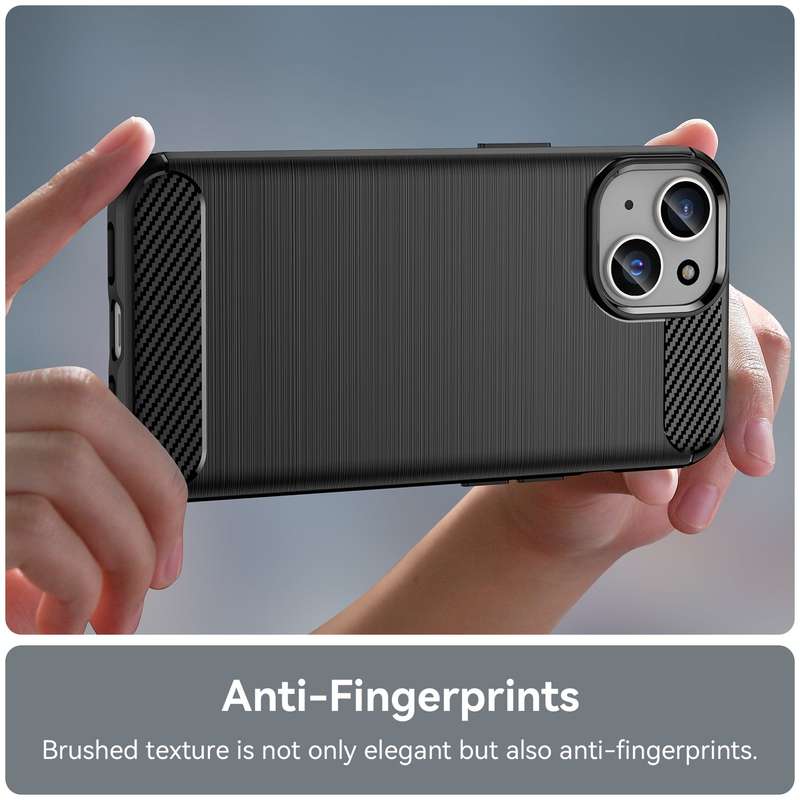 Carbon Fiber Design Cover for iPhone 15 Shockproof Case