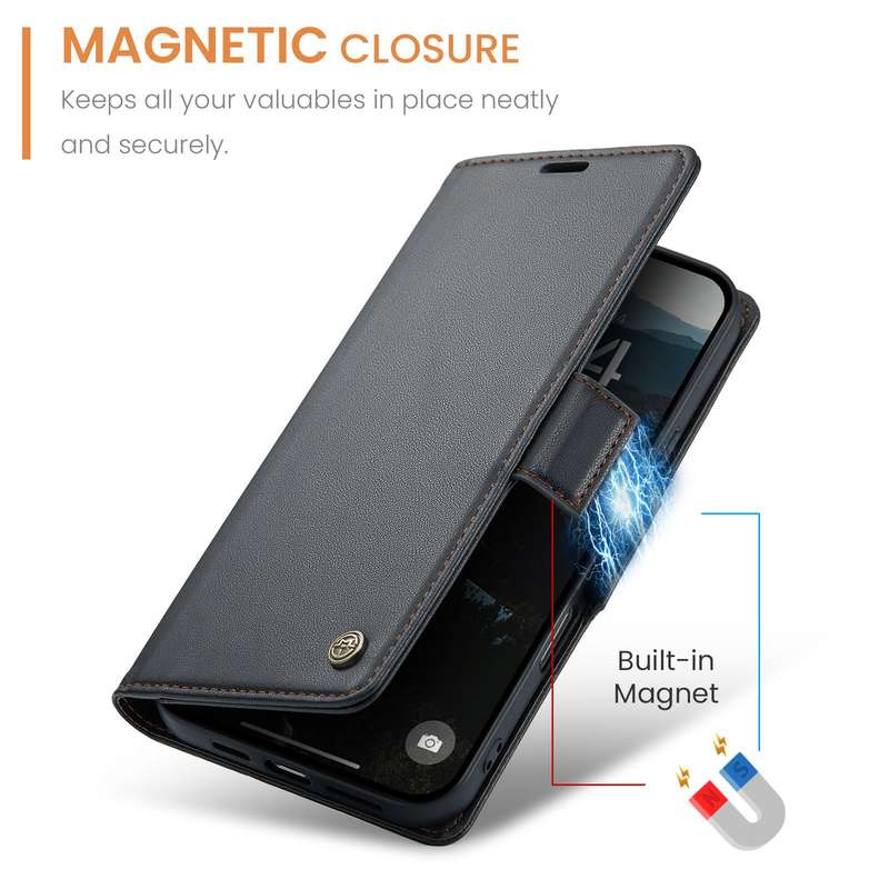 Retro Flip Leather Wallet Cover for iPhone 16 / 16 Plus