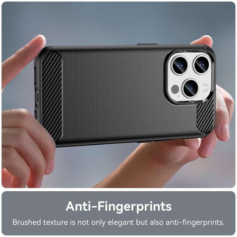 Carbon Fiber Design Cover for iPhone 15 Pro Shockproof Case