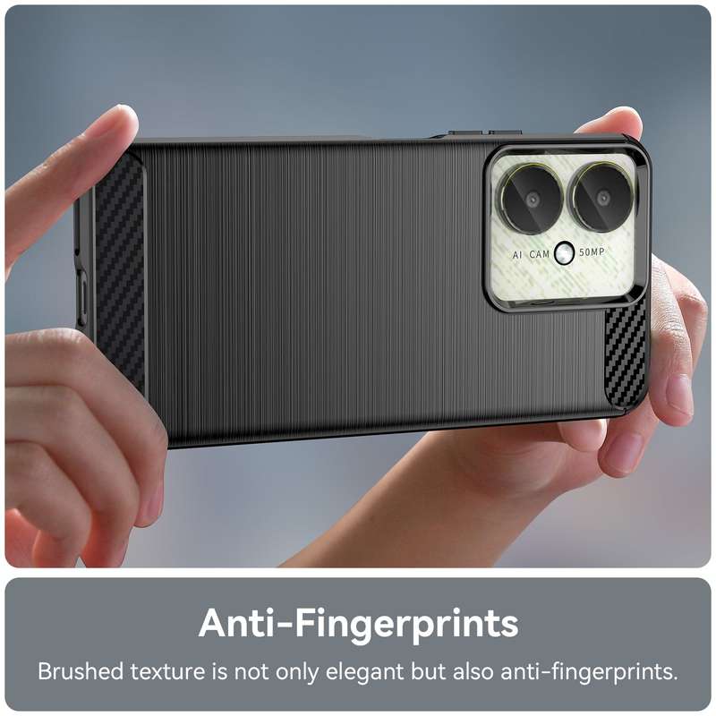 Carbon Fiber Design Case For Redmi 13C Shockproof Cover