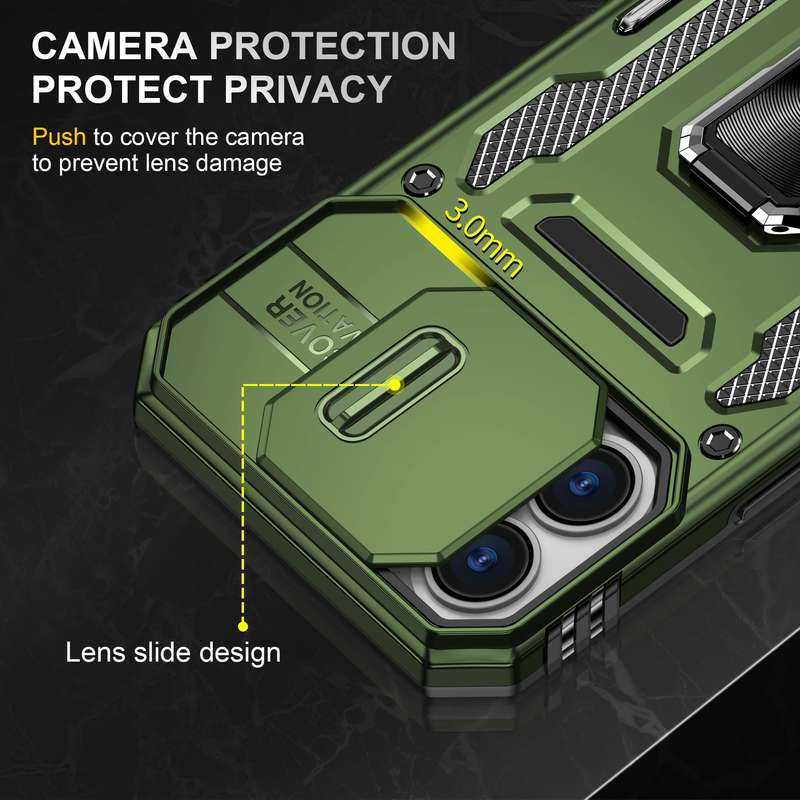 Kejiang Camshield Cover for iPhone 16 / 16 Plus Shockproof Case