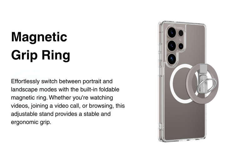AMAZINGTHING Minimal Mag Case Grip Ring Set for Galaxy S25/S25+/S25 Ultra Cover