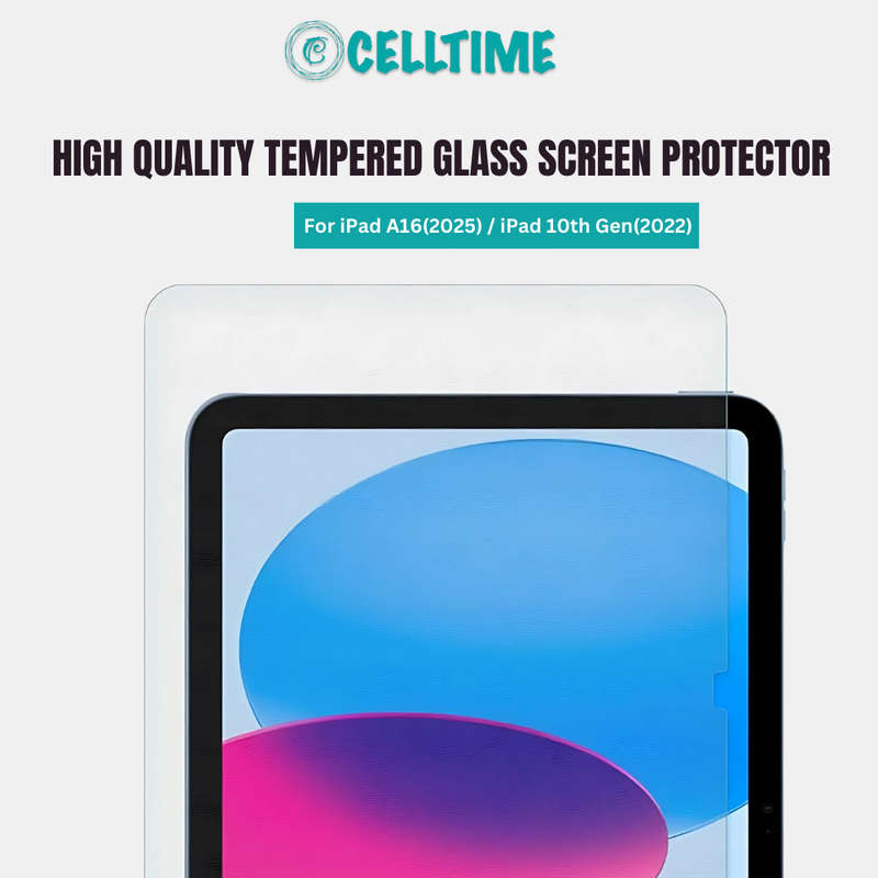 CellTime Tempered Glass Screen Guard for iPad 11" (A16) 2025