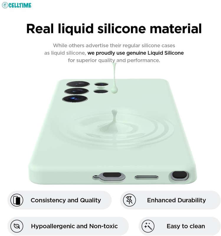 CellTime Galaxy S25/S25 Plus/S25 Ultra Liquid Silicone Case MagSafe Cover