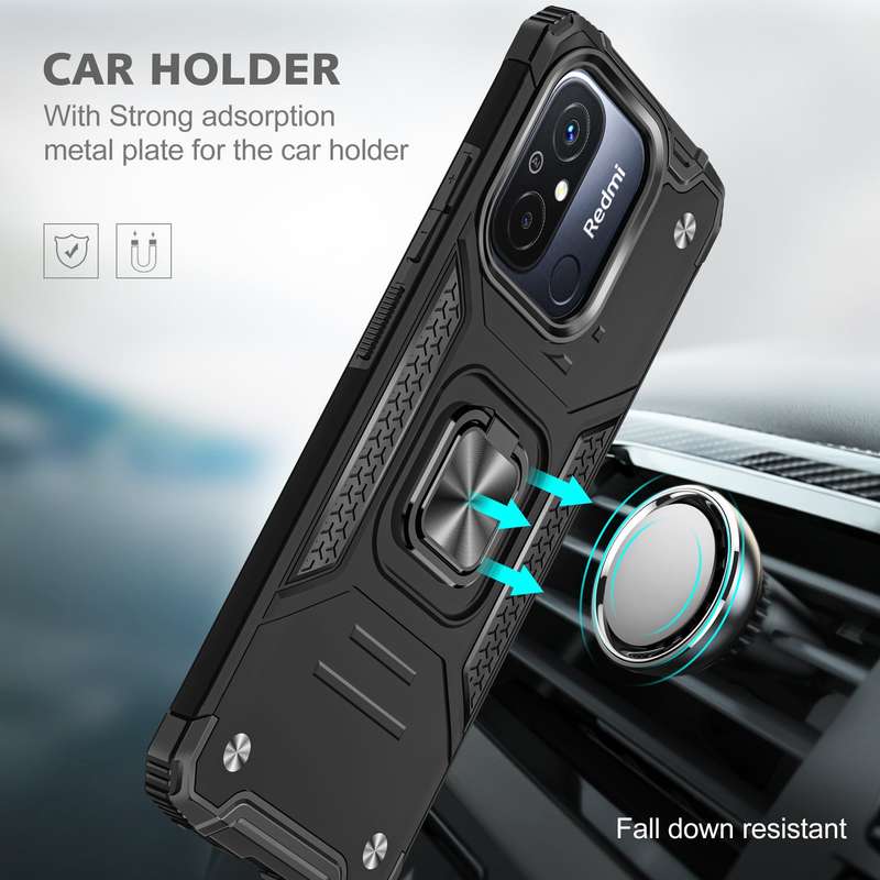 Redmi 12C Shockproof Kemeng Armor Kickstand Cover