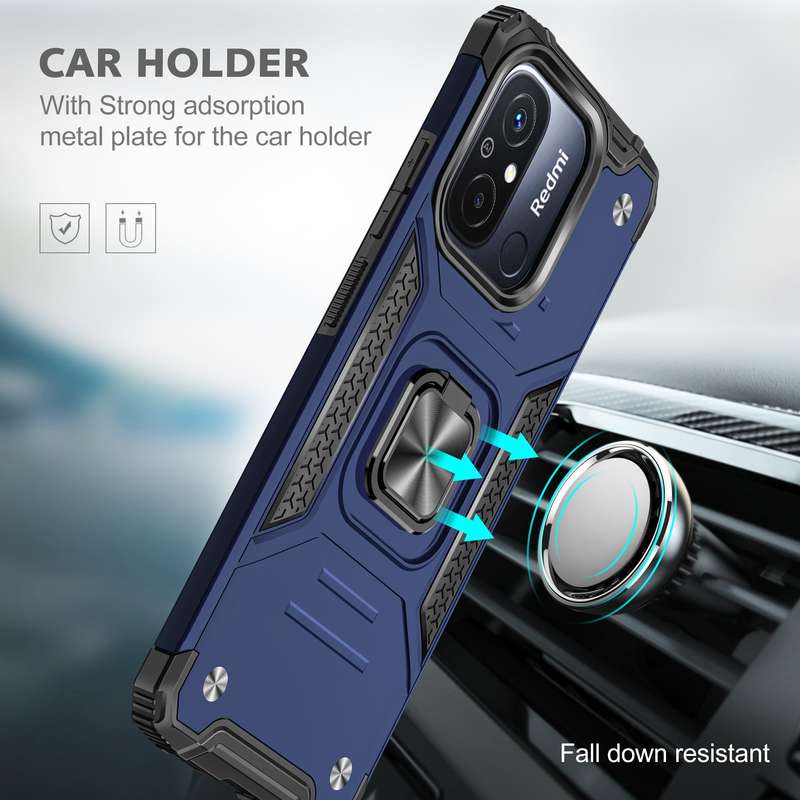 Redmi 12C Shockproof Kemeng Armor Kickstand Cover