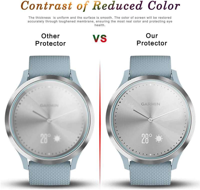 Garmin Vivomove Sport Tempered Glass Screen Guard - 2 Pack