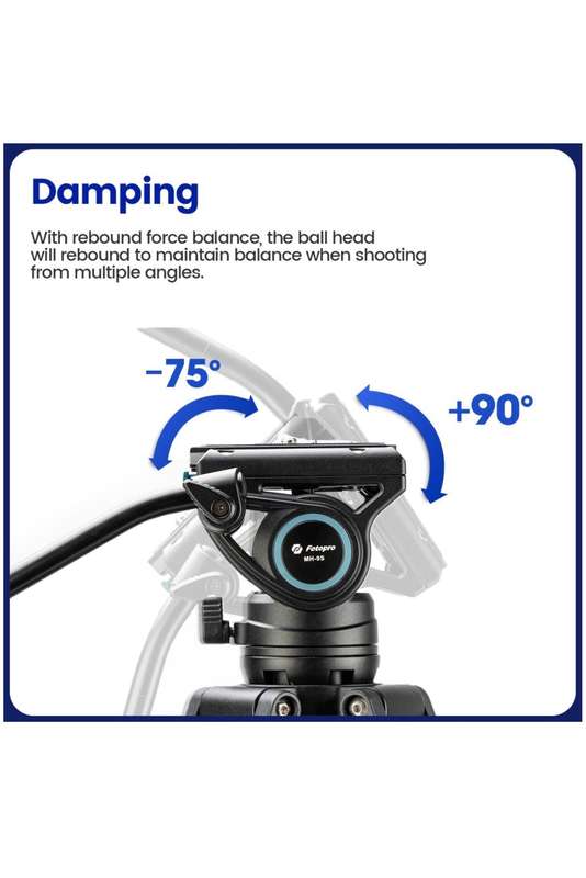 Fotopro Portable Heavy-Duty Fluid Head Video Tripod Stand - DV-3C