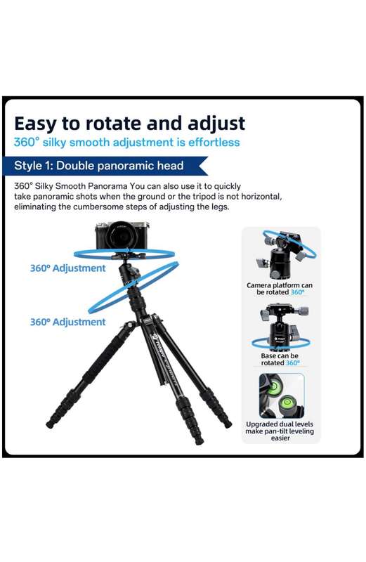 Fotopro Portable Lightweight Camera Tripod Stand - X-Go Gecko E 2+42QP